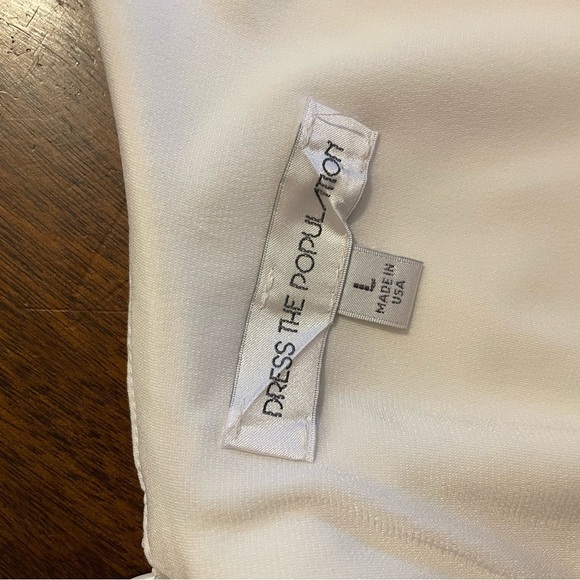 Dress The Population Formal White Dress Size L - Picture 5 of 8